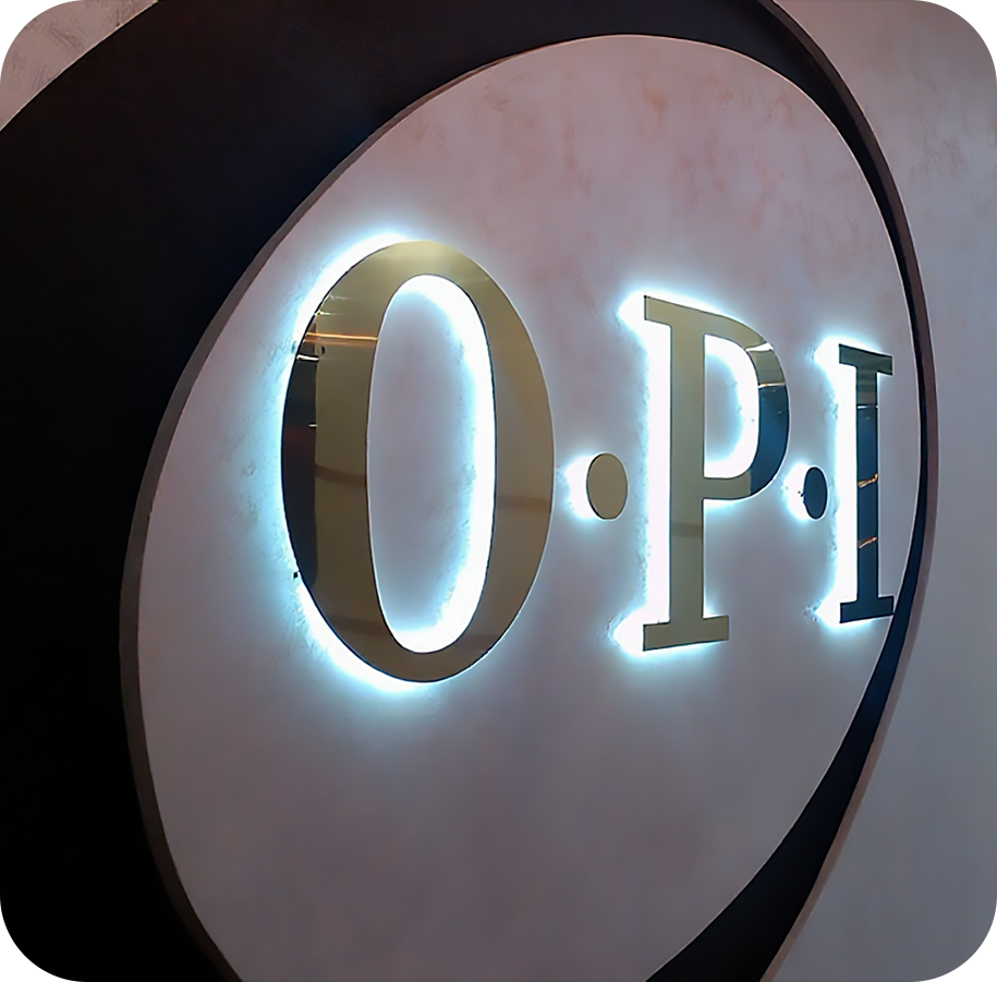 Плоские буквы с подсветкой