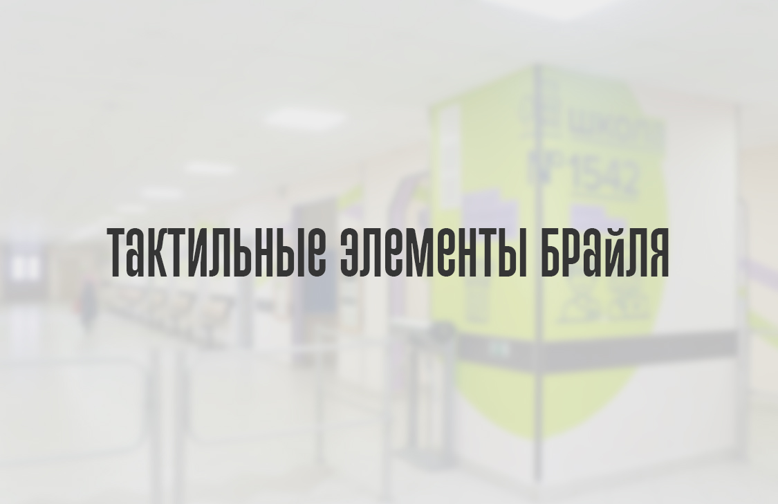 Тактильные элементы Брайля